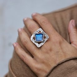 Inel Zamac In183 Albastru