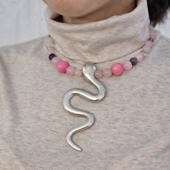 Colier Zamac cu pietre semipretioase Cos017