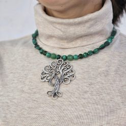 Colier Zamac cu pietre semipretioase Cos018