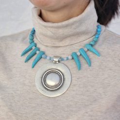 Colier Zamac cu pietre semipretioase Cos010