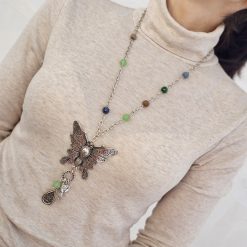 Colier Zamac cu pietre semipretioase Cos006