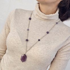 Colier Zamac cu pietre semipretioase Cos002