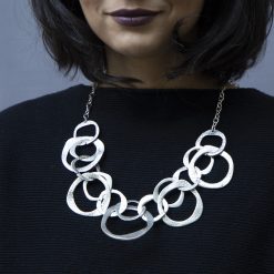 Colier Zamac Co121 argintiu