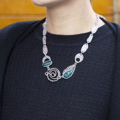 Colier Zamac Co190turcoaz